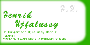 henrik ujfalussy business card